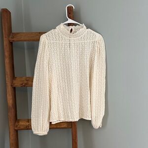 LOFT Cream Lace Blouse
